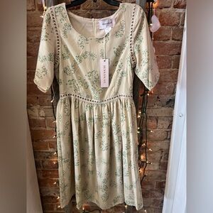 🆕 Jessakae Womens Floral Short Sleeve Midi Dress Size Small